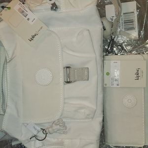 Kipling Felix Handbag & Wallet Alabaster NWT